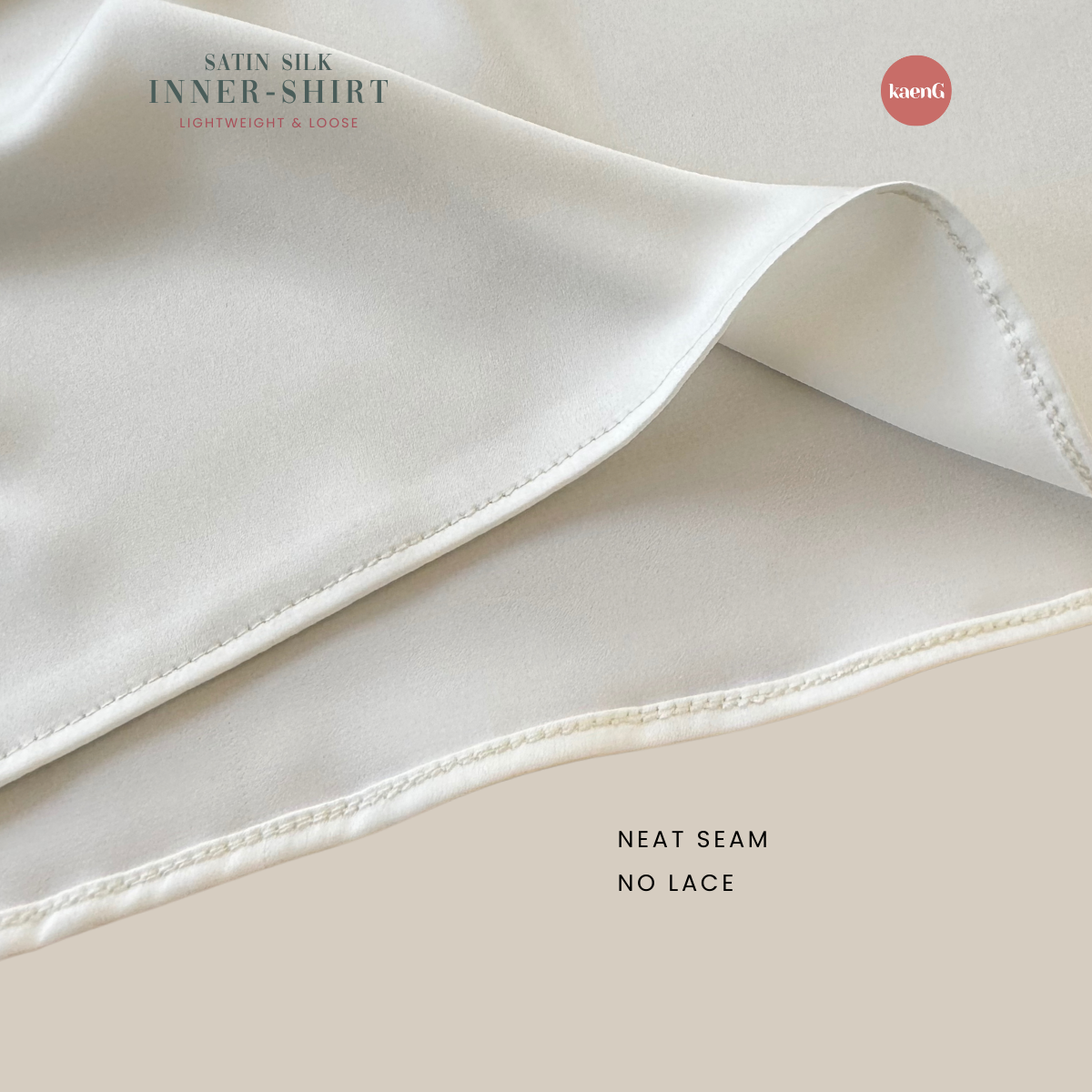 LIGHT GREY Ultra-lightweight Satin Silk Sleeveless Inner Shirt
