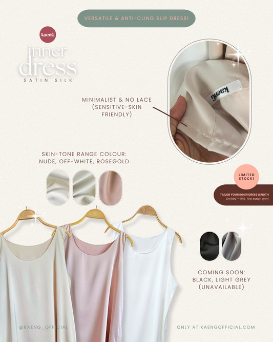 Long Satin Silk Sleeveless Inner Dress/ Slip