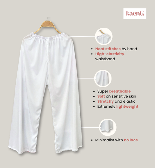 WHITE Stretchable Standard Jersey Inner Pant