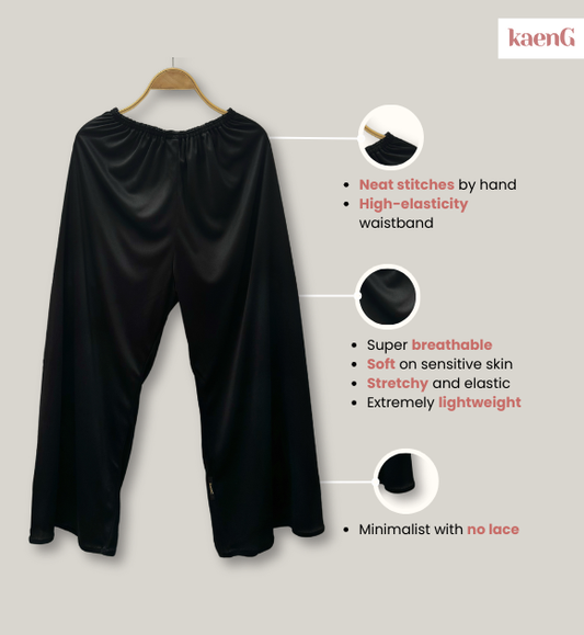 BLACK Stretchable Standard Jersey Inner Pant