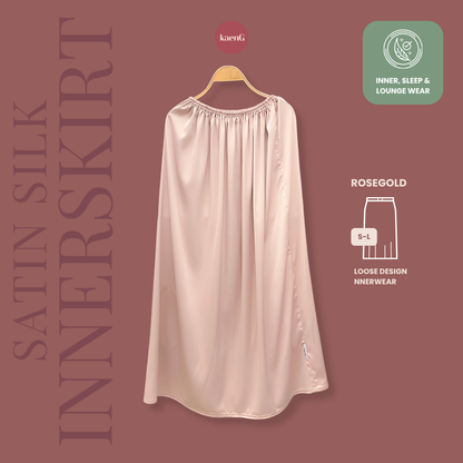[SKIRT SET] ROSEGOLD Lightweight Satin Inners