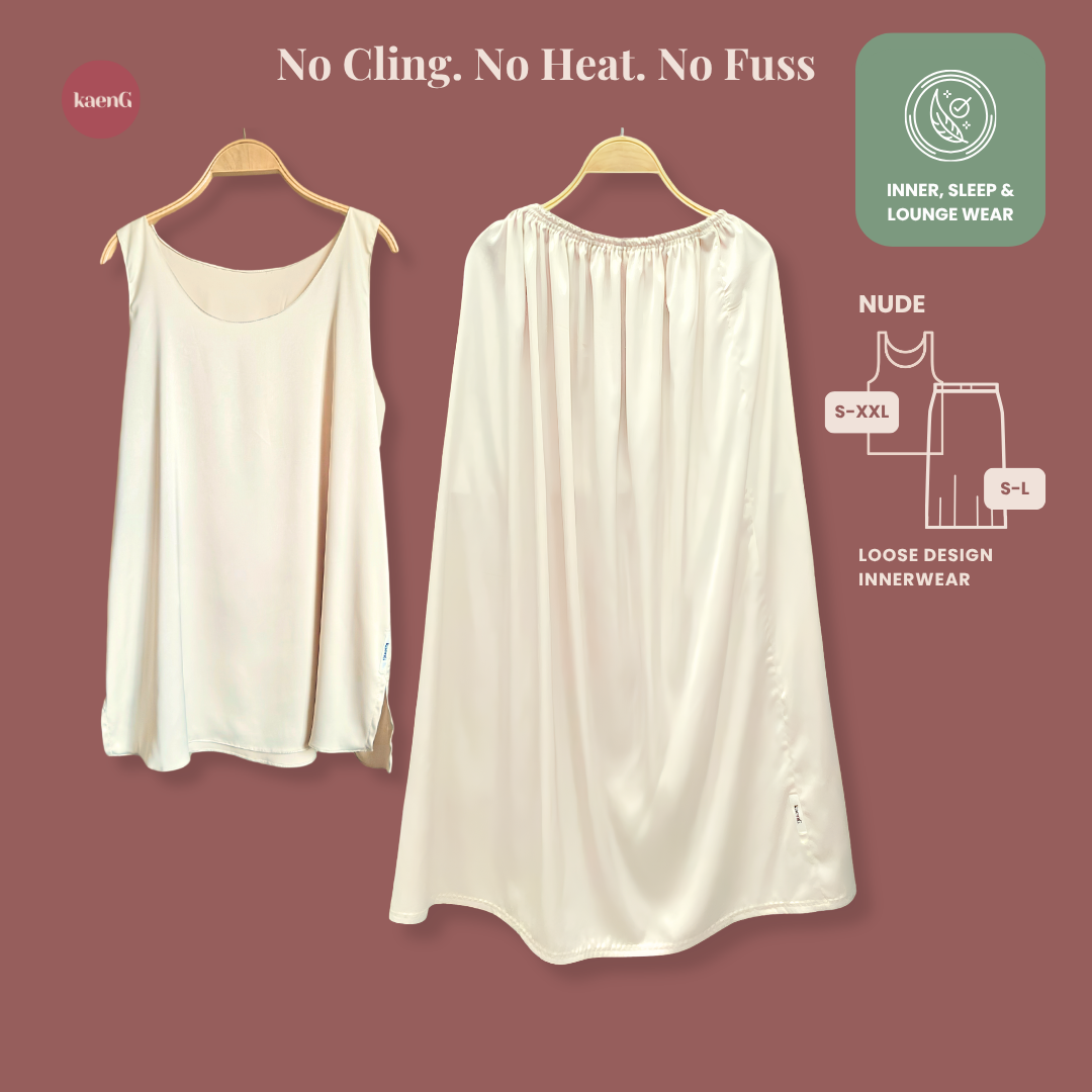 [SKIRT SET] NUDE Lightweight Satin Inners