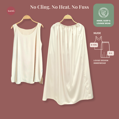 [SKIRT SET] NUDE Lightweight Satin Inners