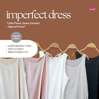 [IMPERFECT LIMITED] Loose Satin Silk Inner DRESS SLEEVELESS