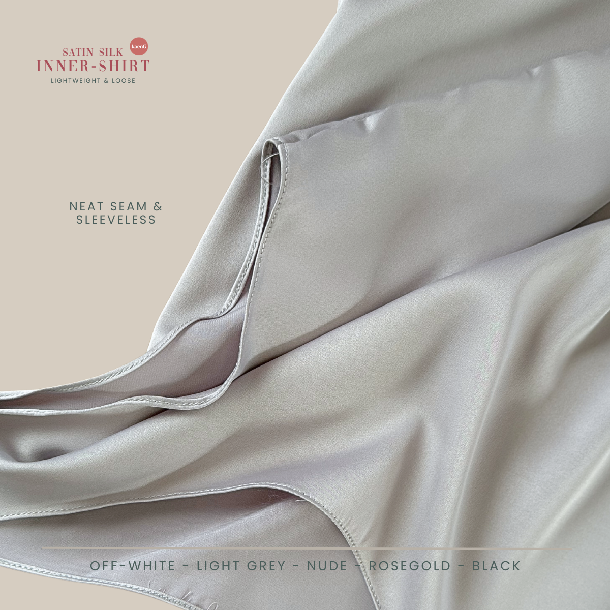 [IMPERFECT LIMITED] Loose Satin Silk Inner SHIRT