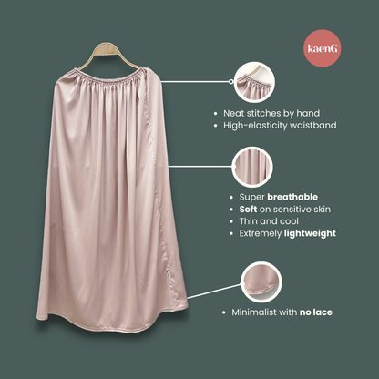 ROSEGOLD Loose-Fit Satin Silk Inner Skirts