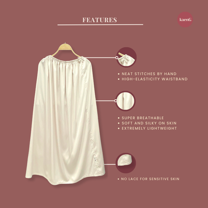 [SKIRT SET] NUDE Lightweight Satin Inners