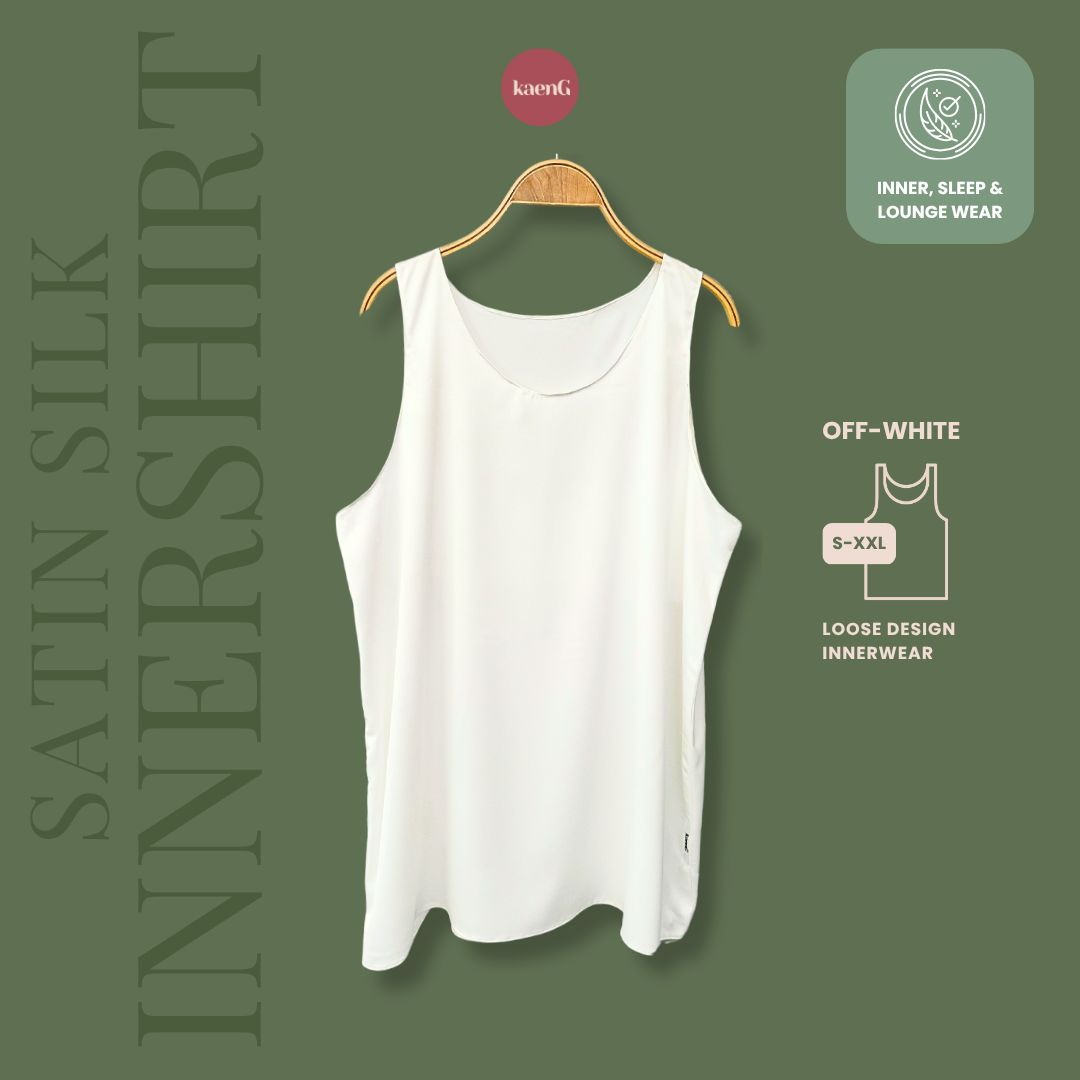 OFF-WHITE Ultra-lightweight Satin Silk Sleeveless Inner Shirt