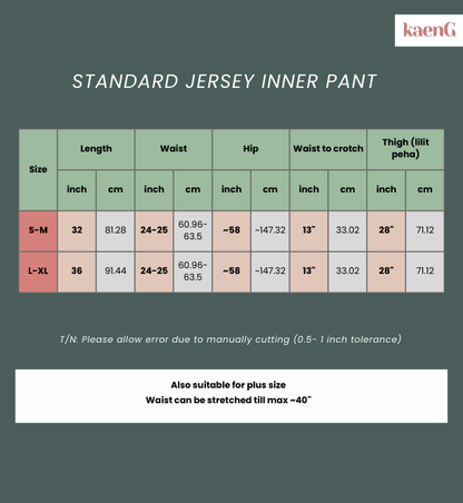WHITE Stretchable Standard Jersey Inner Pant