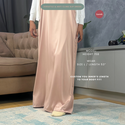 Long Satin Silk Sleeveless Inner Dress/ Slip - 03 Batch Release