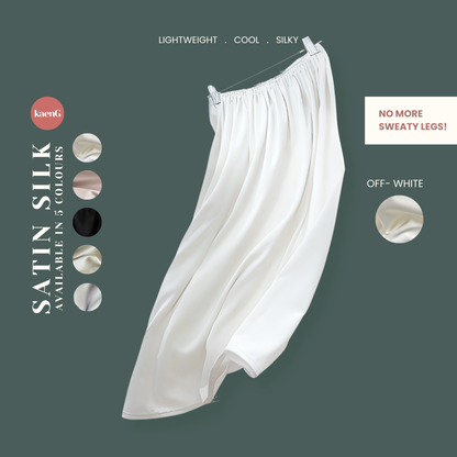 [SKIRT SET] OFF-WHITE Lightweight Satin Inners