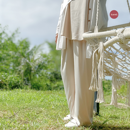 [PANT SET] NUDE Lightweight Satin Inners