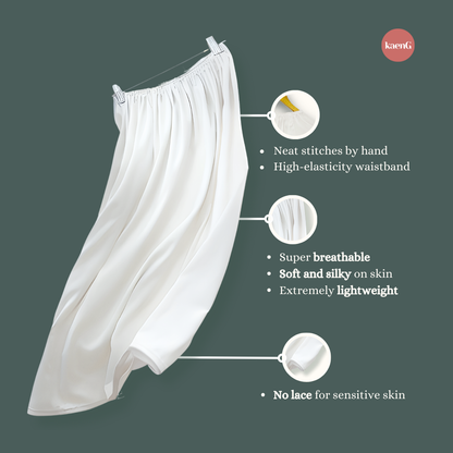 [SKIRT SET] OFF-WHITE Lightweight Satin Inners