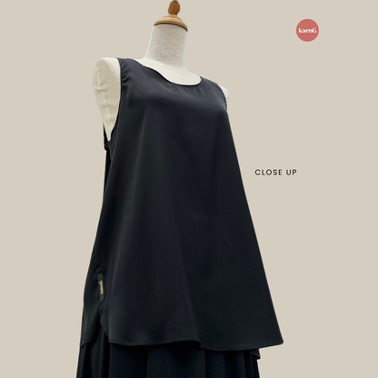 LIGHT GREY Satin Silk Sleeveless Inner Shirt