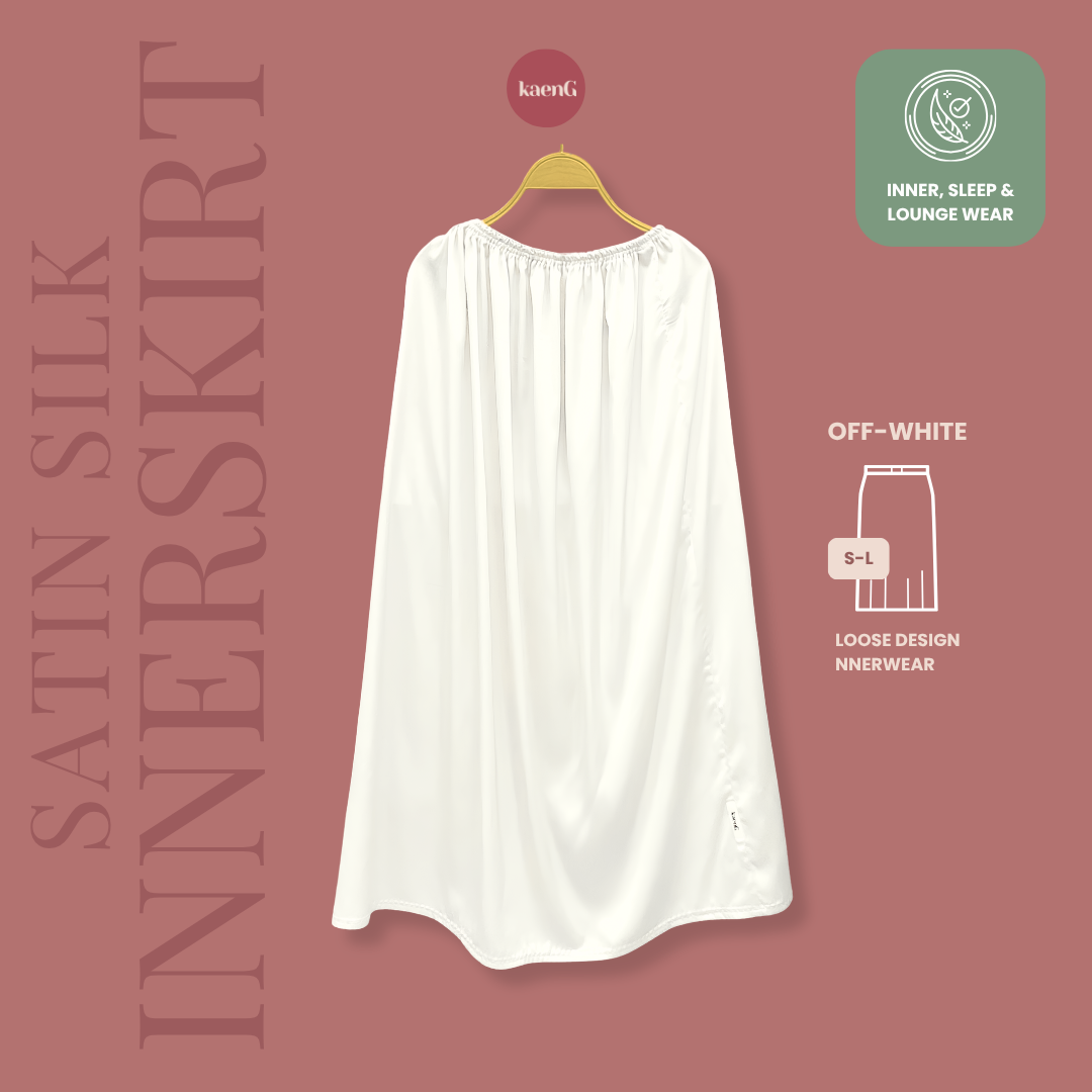 OFF-WHITE Loose-Fit Satin Silk Inner Skirts