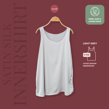 [PANT SET] LIGHT GREY Lightweight Satin Inners