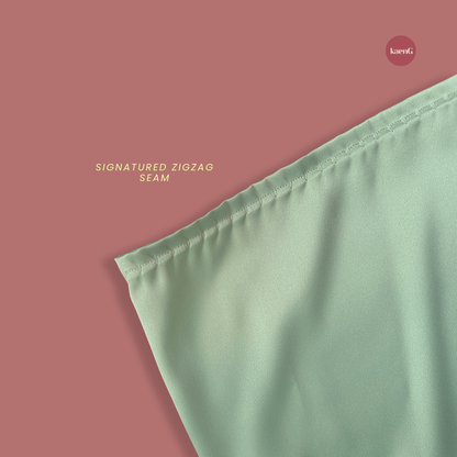 SPECIAL ED.: MINTY GREEN Loose-Fit Satin Silk Inner Skirts