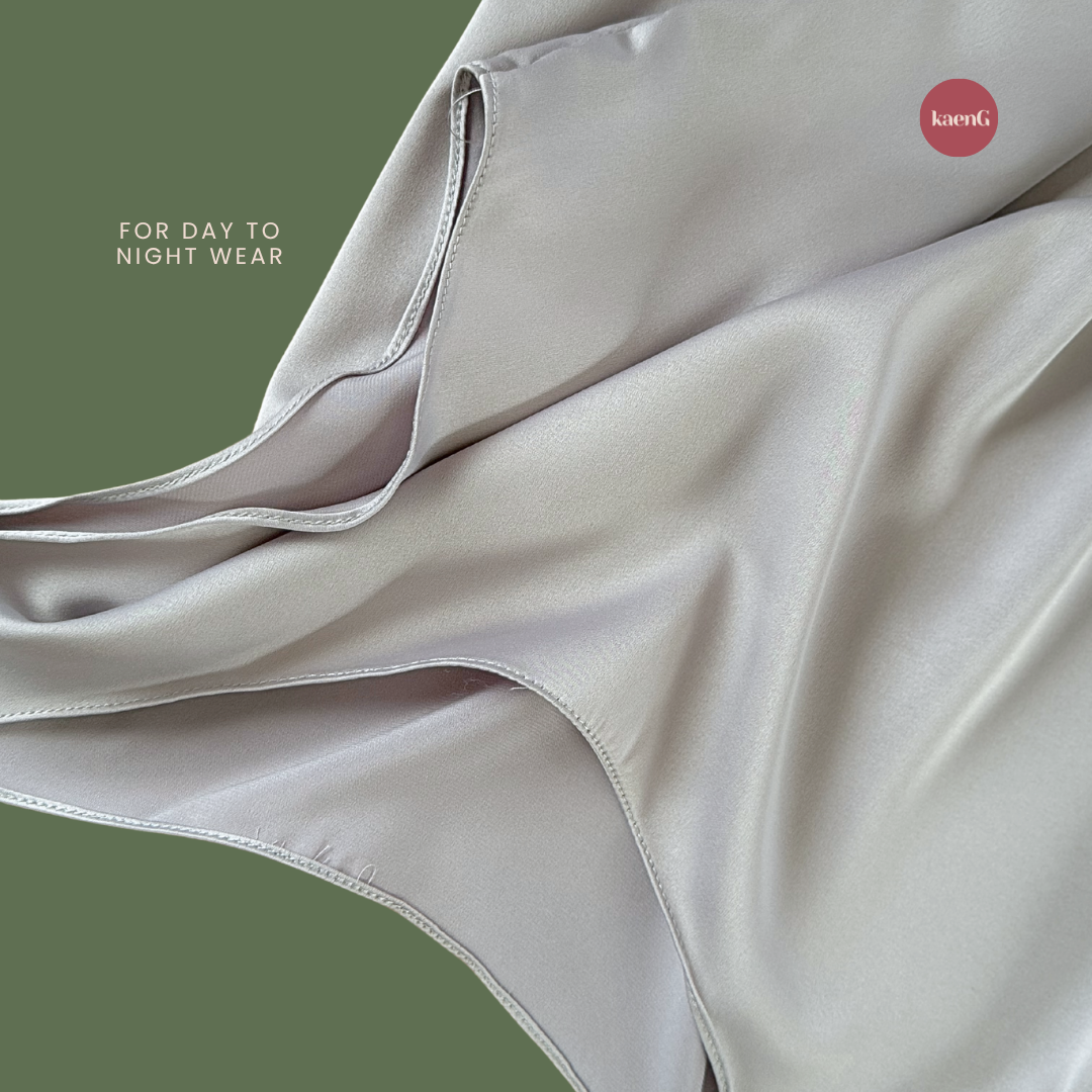 LIGHT GREY Satin Silk Sleeveless Inner Shirt