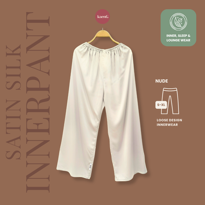 NUDE Loose-Fit Satin Silk Inner Pants