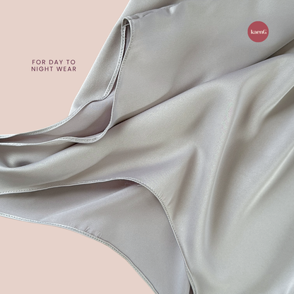 [PANT SET] LIGHT GREY Lightweight Satin Inners