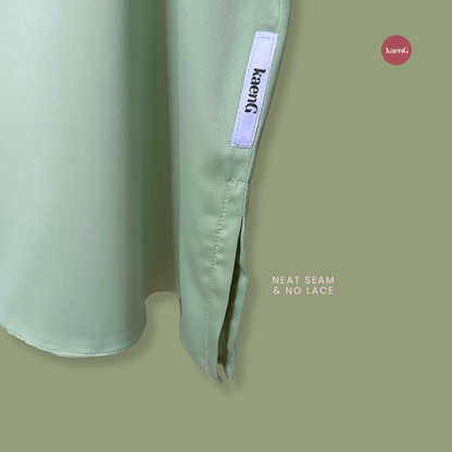SPECIAL ED.: MINTY GREEN Ultra-lightweight Satin Silk Sleeveless Inner Shirt