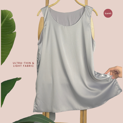 [PANT SET] LIGHT GREY Lightweight Satin Inners