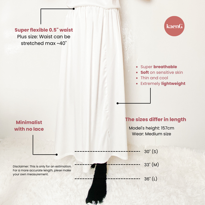 [IMPERFECT LIMITED] Loose Satin Silk Inner SKIRT