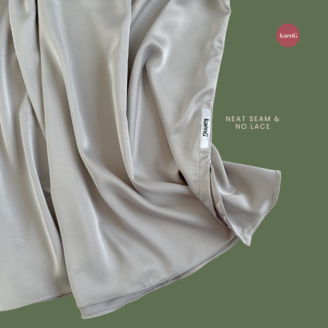LIGHT GREY Satin Silk Sleeveless Inner Shirt