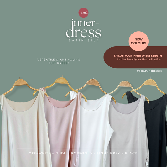 Long Satin Silk Sleeveless Inner Dress/ Slip - 03 Batch Release