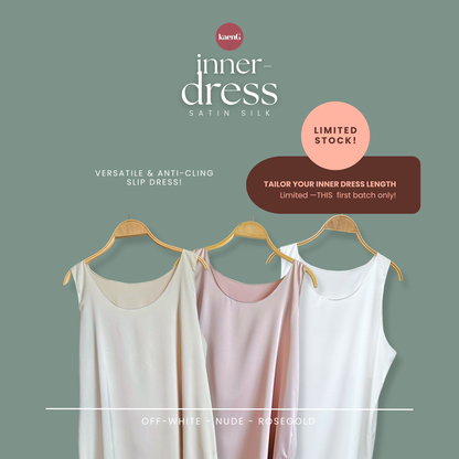 Long Satin Silk Sleeveless Inner Dress/ Slip