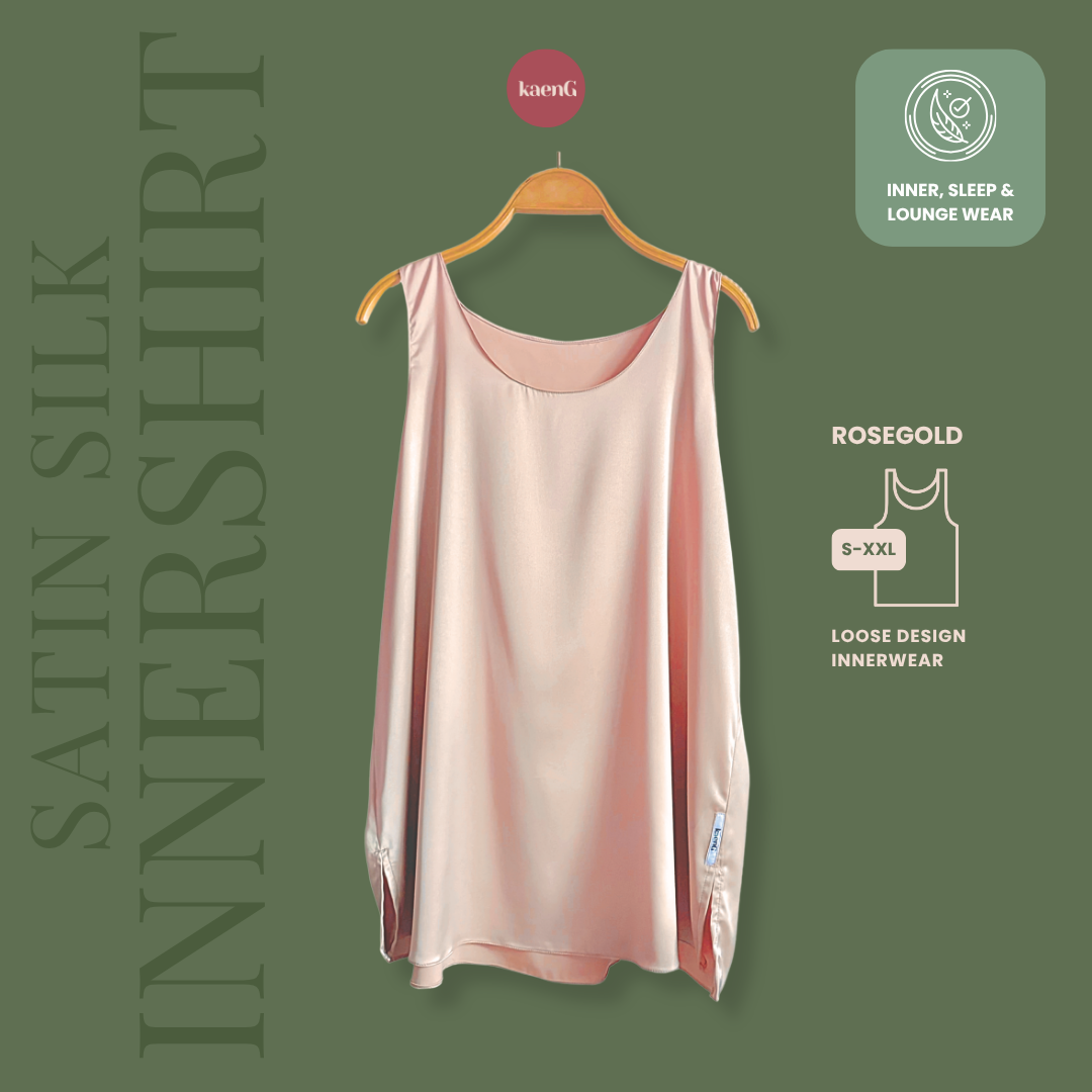 ROSEGOLD Ultra-lightweight Satin Silk Sleeveless Inner Shirt