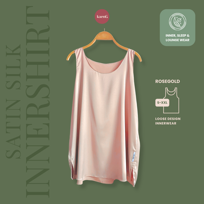 ROSEGOLD Ultra-lightweight Satin Silk Sleeveless Inner Shirt