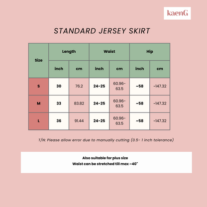 BLACK Stretchable Standard Jersey Inner Skirts