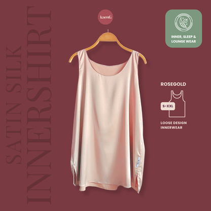 [PANT SET] ROSEGOLD Lightweight Satin Inners