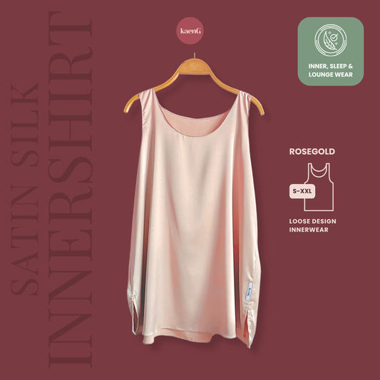 [PANT SET] ROSEGOLD Lightweight Satin Inners
