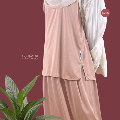 [PANT SET] ROSEGOLD Lightweight Satin Inners