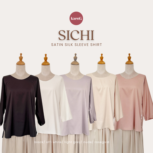 (pre-order) SICHI Satin Silk Sleeve Shirt/ Inner