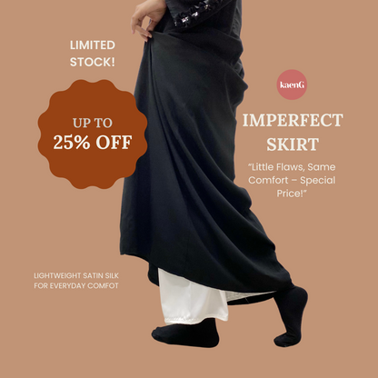 [IMPERFECT LIMITED] Loose Satin Silk Inner SKIRT