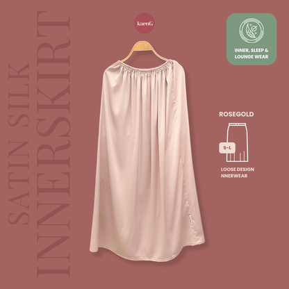 ROSEGOLD Loose-Fit Satin Silk Inner Skirts