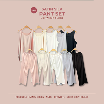 [PANT SET] NUDE Lightweight Satin Inners