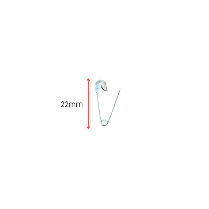 Simple 22mm Safety Pin (Travel-Friendly Ziplock Pack)