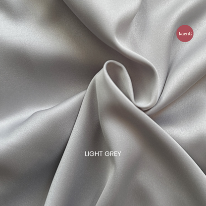 LIGHT GREY Loose-Fit Satin Silk Inner Pants