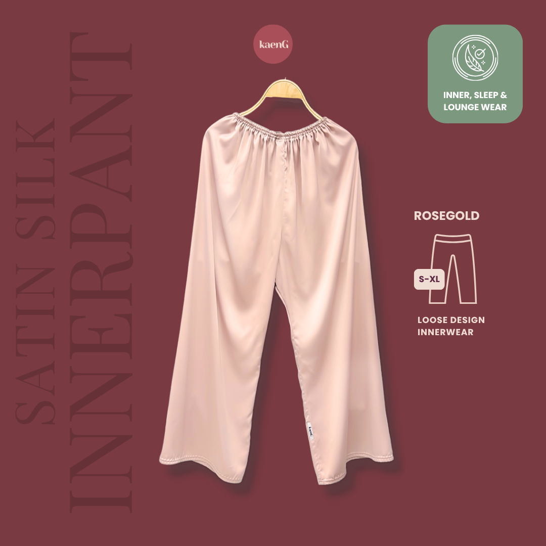 [PANT SET] ROSEGOLD Lightweight Satin Inners