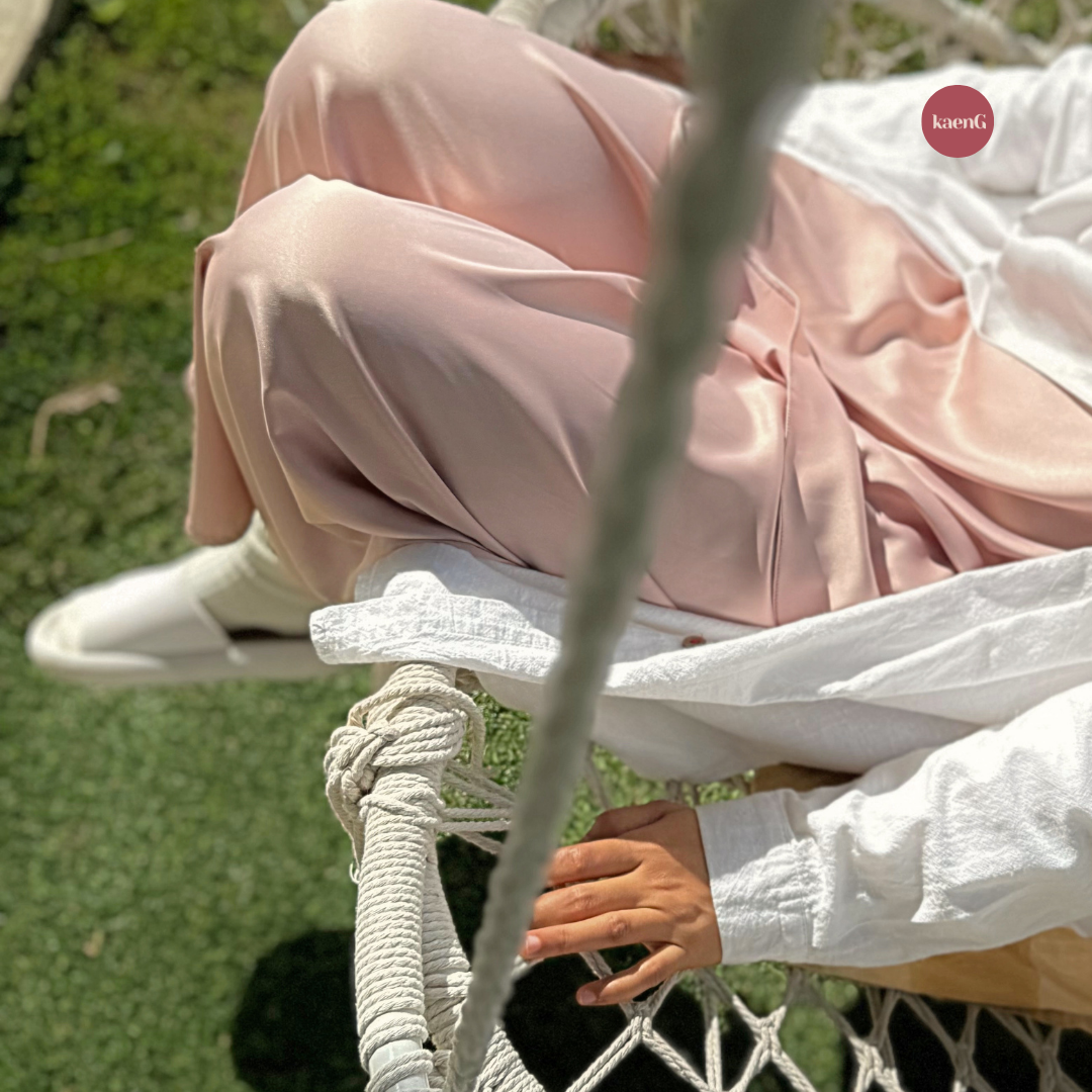 [PANT SET] ROSEGOLD Lightweight Satin Inners