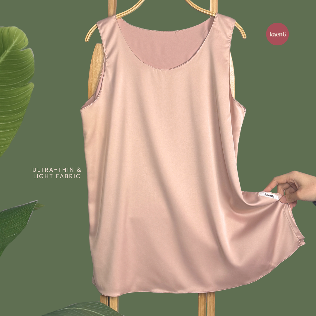 ROSEGOLD Ultra-lightweight Satin Silk Sleeveless Inner Shirt