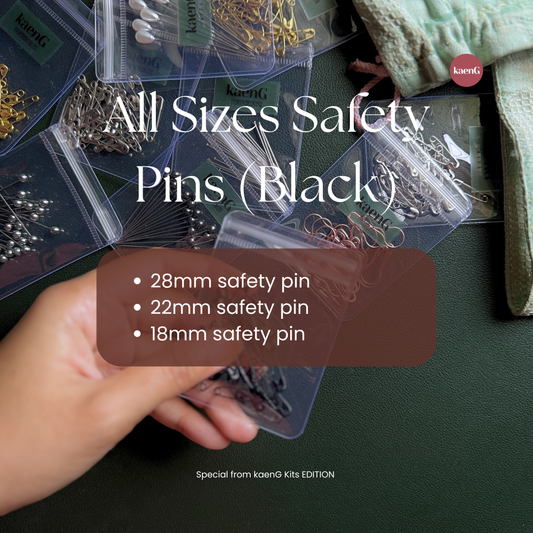 All Sizes Safety Pins (Black)