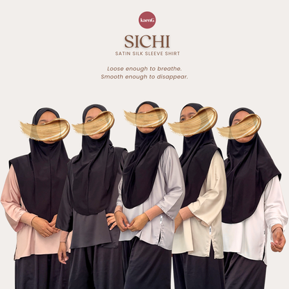 (pre-order) SICHI Satin Silk Sleeve Shirt/ Inner
