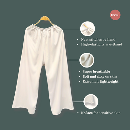 NUDE Loose-Fit Satin Silk Inner Pants