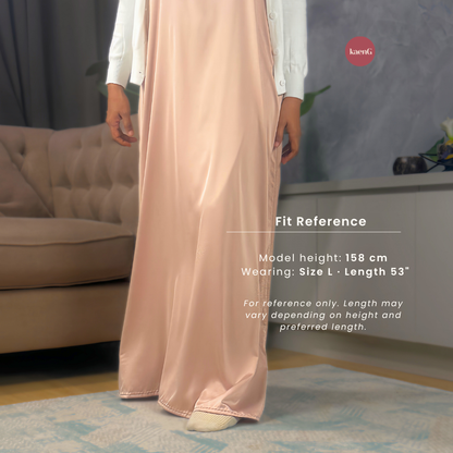 Long Satin Silk Sleeveless Inner Dress/ Slip