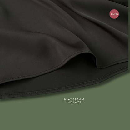 BLACK Ultra-lightweight Satin Silk Sleeveless Inner Shirt